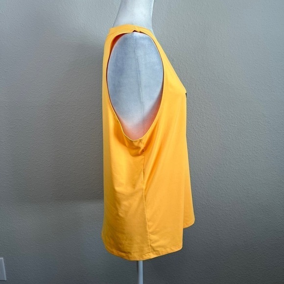 Zyia Yellow Muscle Tank Top Women's L Logo Activewear Workout Gym Comfort Run - Picture 6 of 7